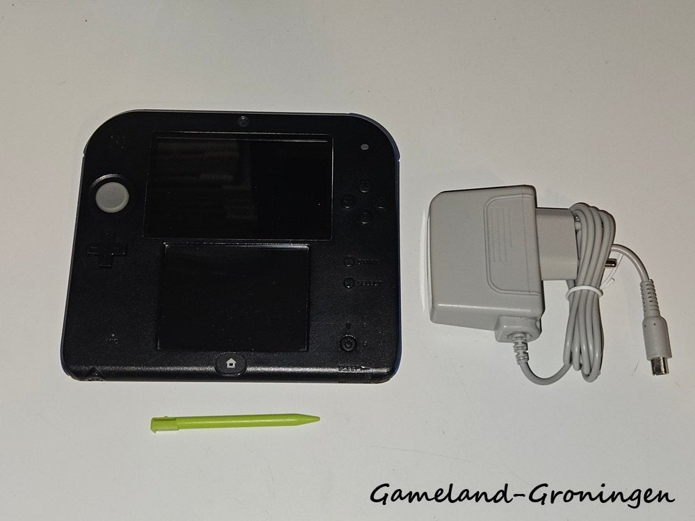 Nintendo 2DS met Stylus & Oplader (Blauw/Zwart), Spelcomputers en Games, Spelcomputers | Nintendo 2DS en 3DS, Gebruikt, -, -, 2DS