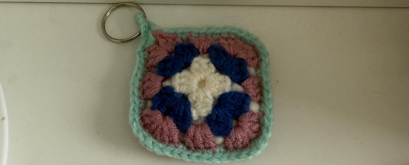 Gehaakte Granny Square Sleutelhanger, Ophalen, Nieuw, Breien of Haken, Overige typen