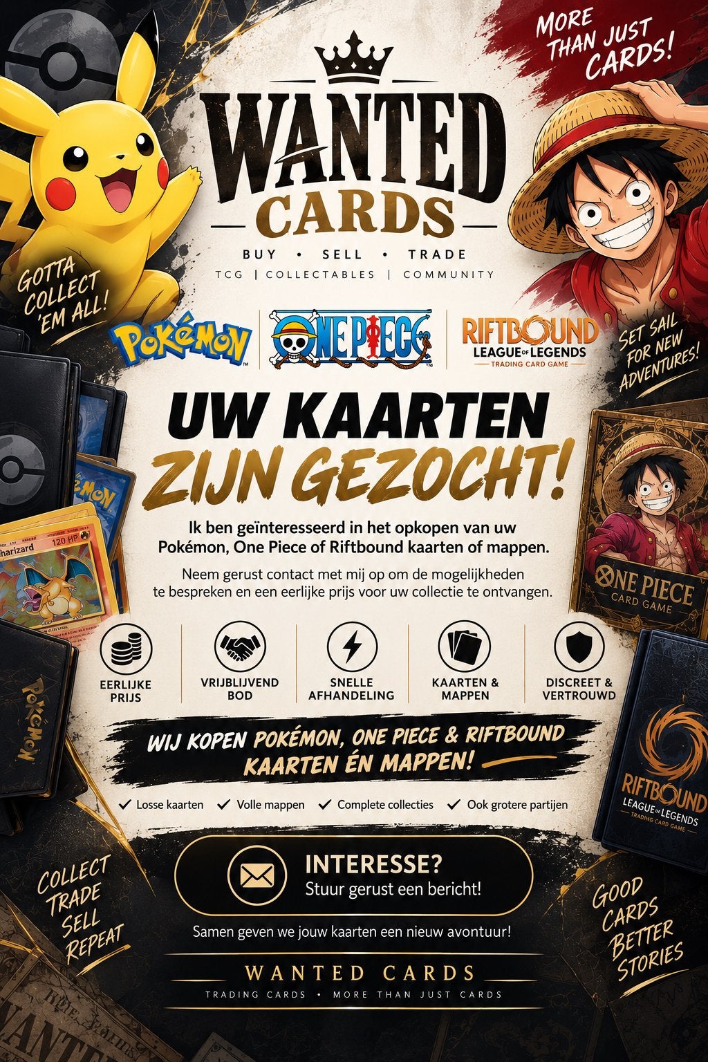 Wanted Cards koopt graag uw collectie over!, Eén persoon