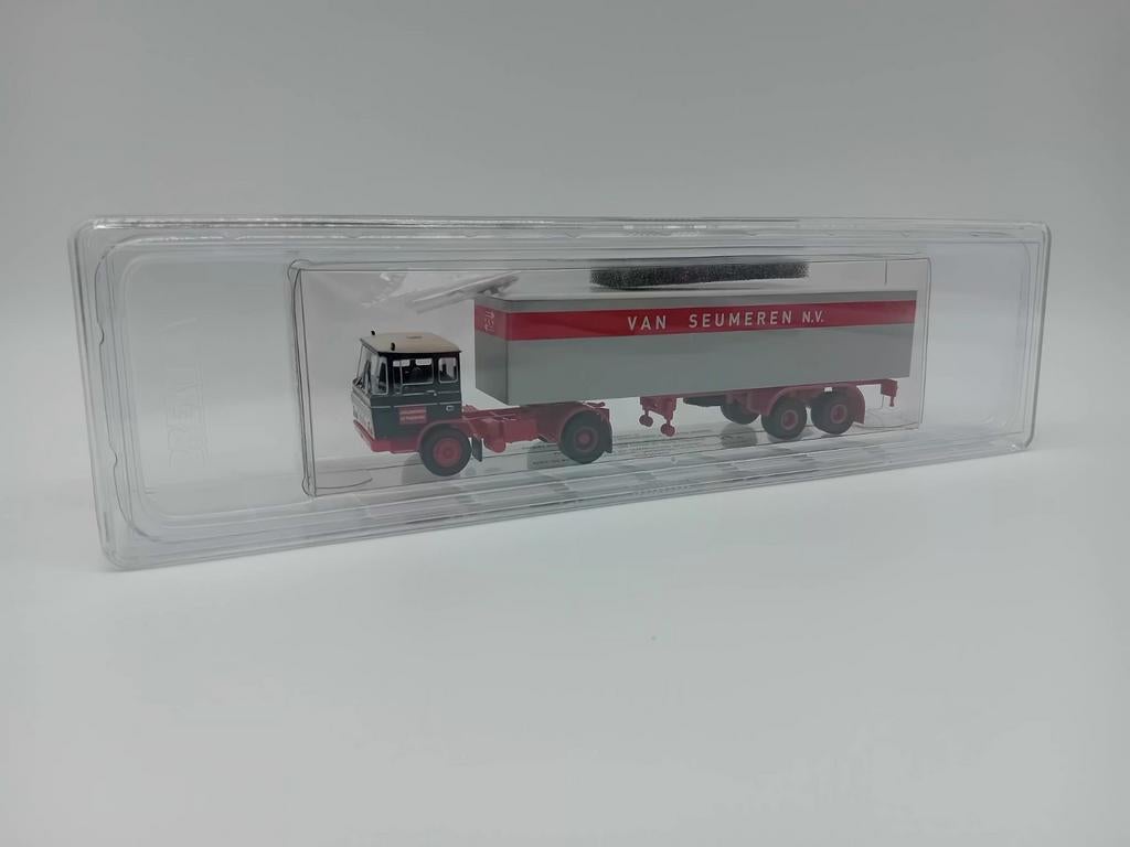 CLASSIC DAF + TRAILER  MAMMOET - VAN SEUMEREN 1:87, Hobby en Vrije tijd, Modelauto's | 1:87, ., Ophalen of Verzenden, Bus of Vrachtwagen