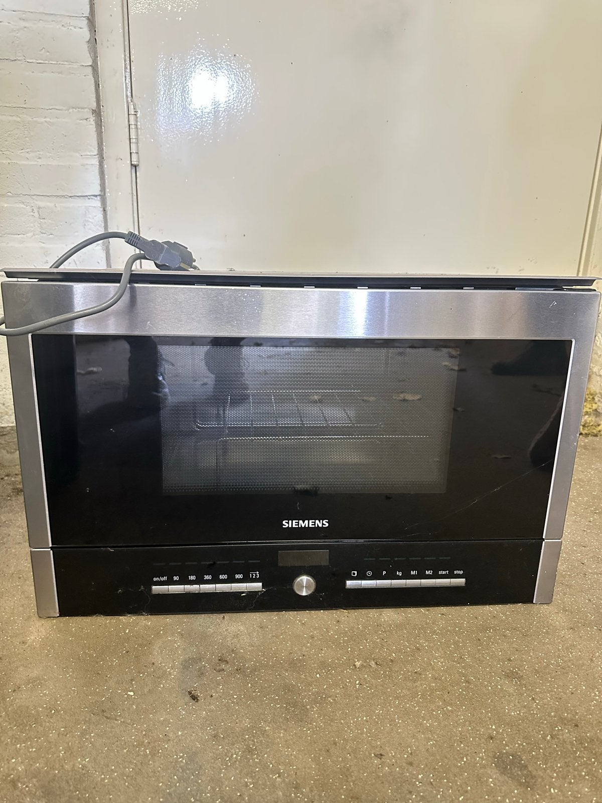 Siemens inbouwmagnetron - met grill RVS, Ophalen, Combimagnetron, Gebruikt, 60 cm of meer