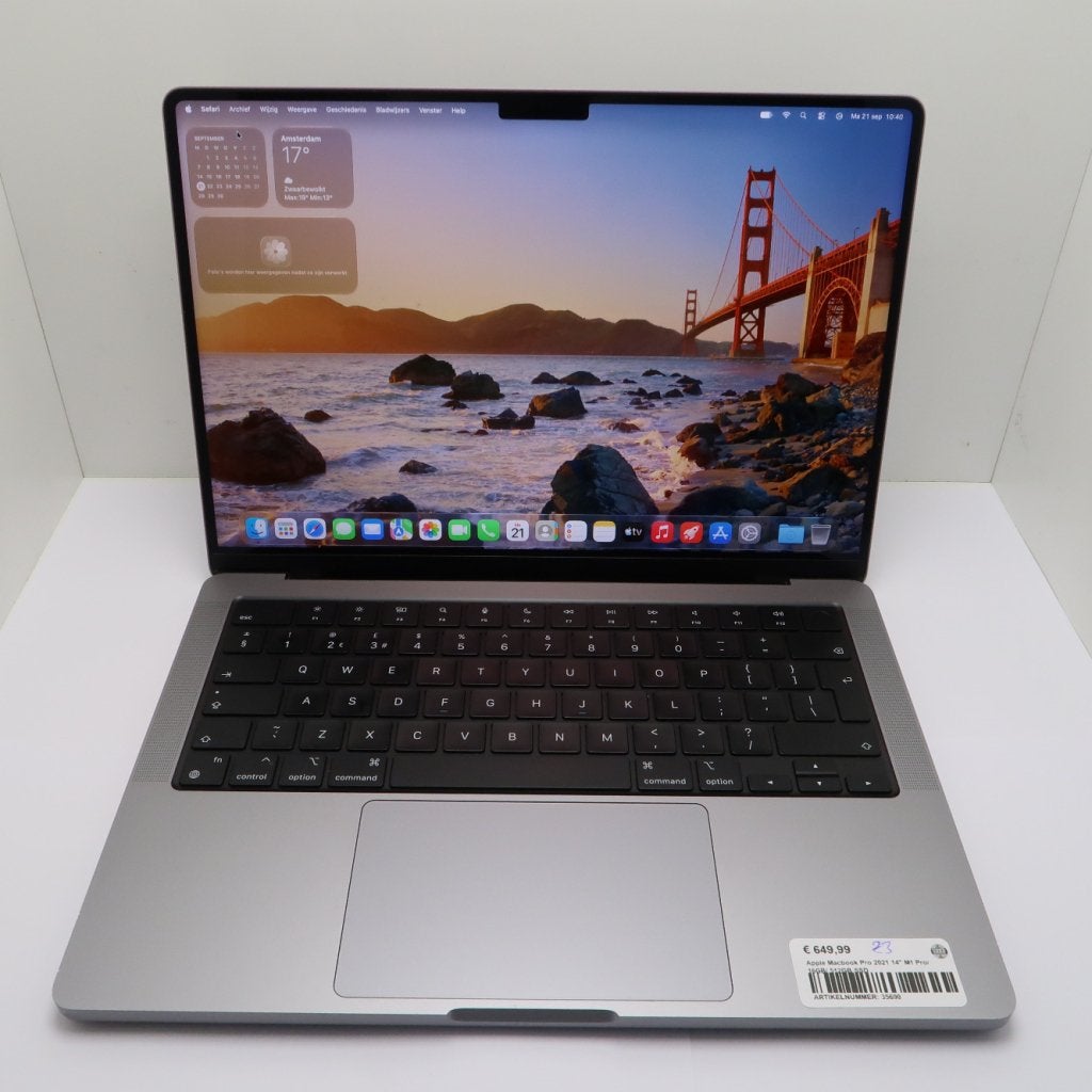 Apple Macbook Pro 2021 14" M1 Pro/ 16GB/ 512GB SSD, Apple, Gebruikt, Support@apple.com, One Apple Park Way
Cupertino, CA 95014
United States