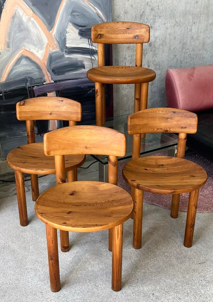 Set van 4 Rainer Daumiller stoelen, Deens vintage design, Huis en Inrichting, Stoelen, Ophalen, Bruin, Vier, Hout