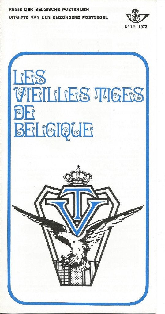 FDC 12/1973 19-05-73 Vieilles tiges de Belgique 10 Fr (NL), Luchtvaart, Met stempel, Ophalen of Verzenden, Gestempeld