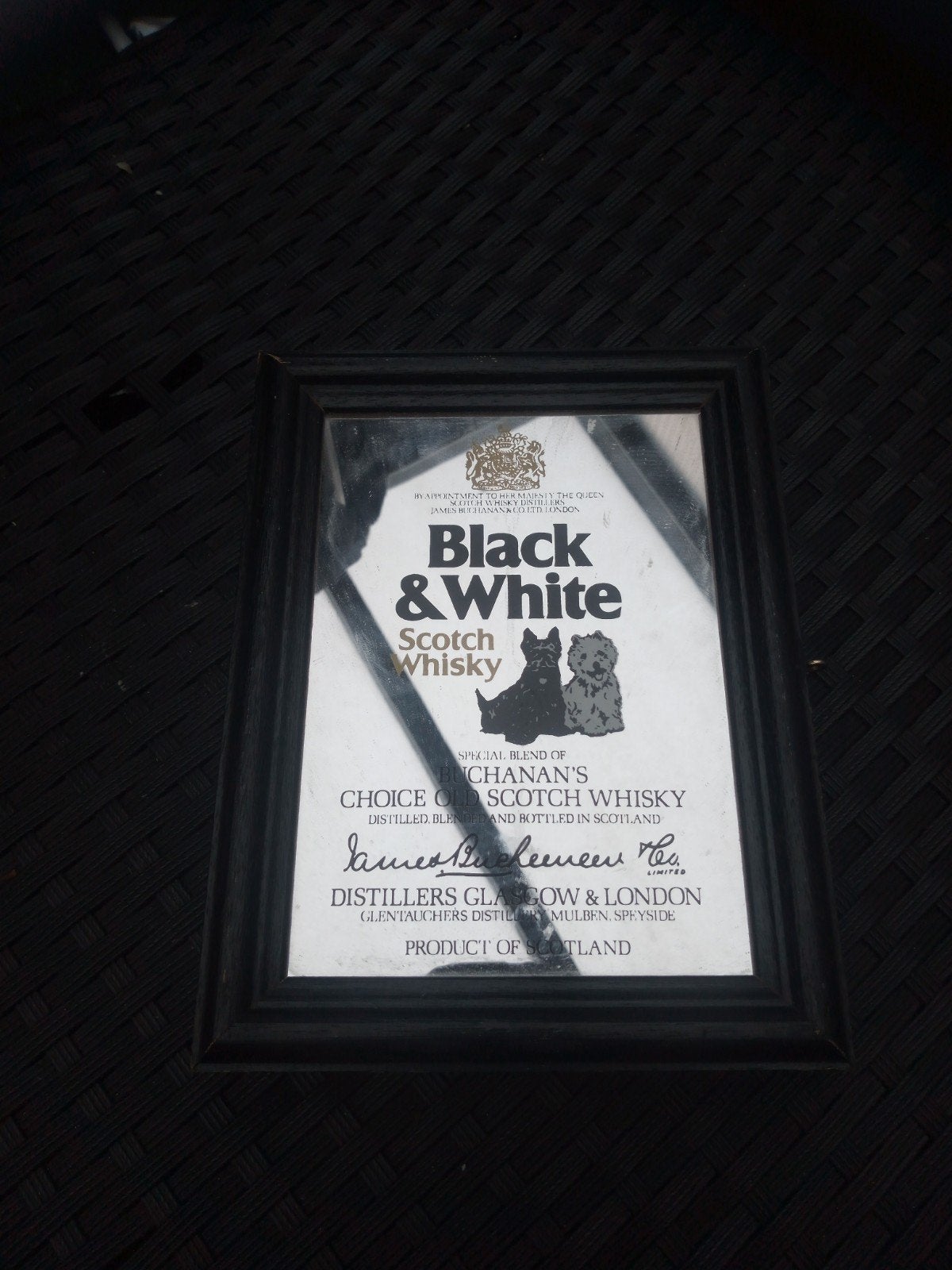 Vintage Black & White Scotch Whisky sleutelkastje, Ophalen, Vintage, Hout, Gebruikt