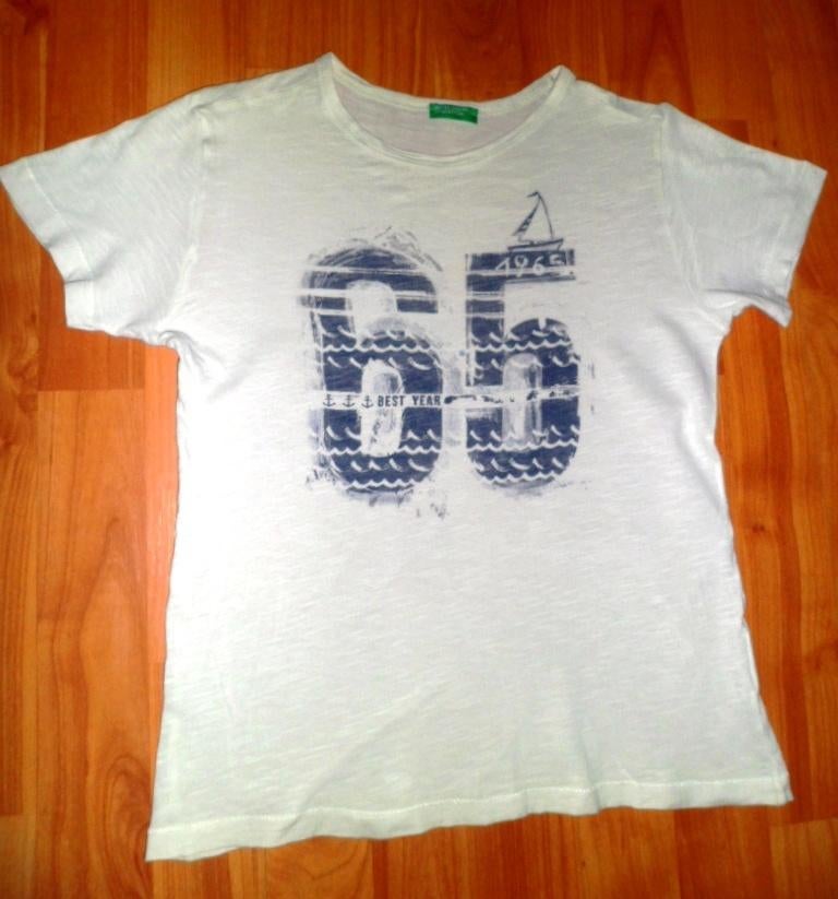 Shirt Benetton maat M / 7 – 8 jaar, Kinderen en Baby's, Kinderkleding | Maat 134, Ophalen of Verzenden, Zo goed als nieuw, Shirt of Longsleeve