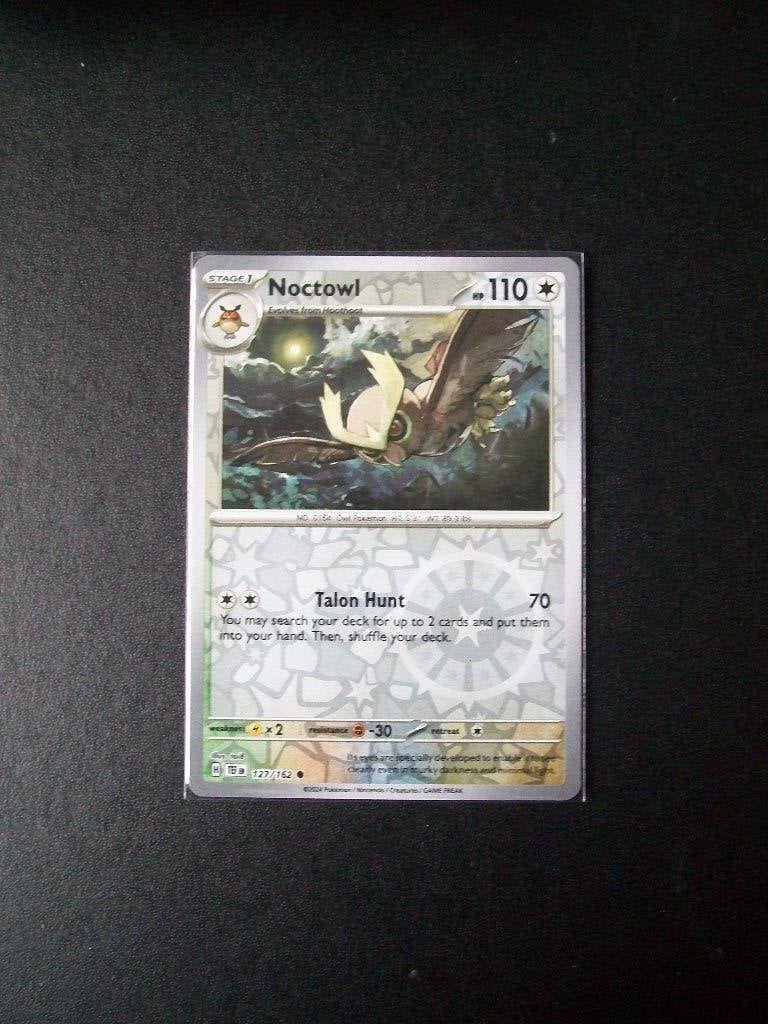 5995: Nieuwe Pokemonkaart holofoil NOCTOWL HP 110 (127/162), Verzenden, Nieuw, Losse kaart, Foil