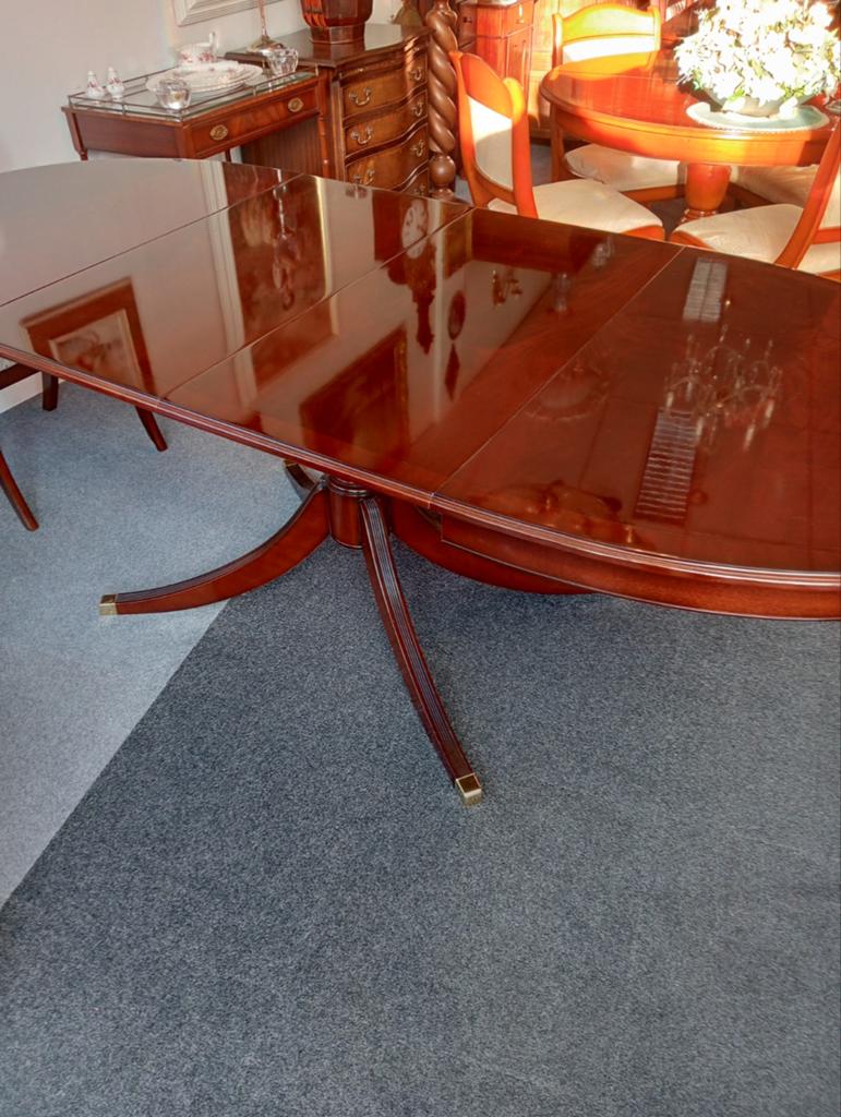 Heldense Exclusief Mahonie Coulissen Tafels Nieuwstaat, 100 tot 150 cm, 200 cm of meer, Ophalen of Verzenden, Zo goed als nieuw