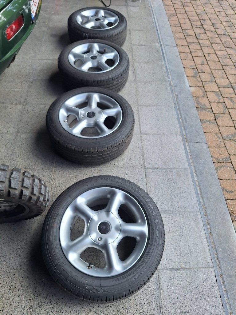 Originele fiat barchetta 5 spaaks velgen, Ophalen, Gebruikt, Velg(en), 16 inch
