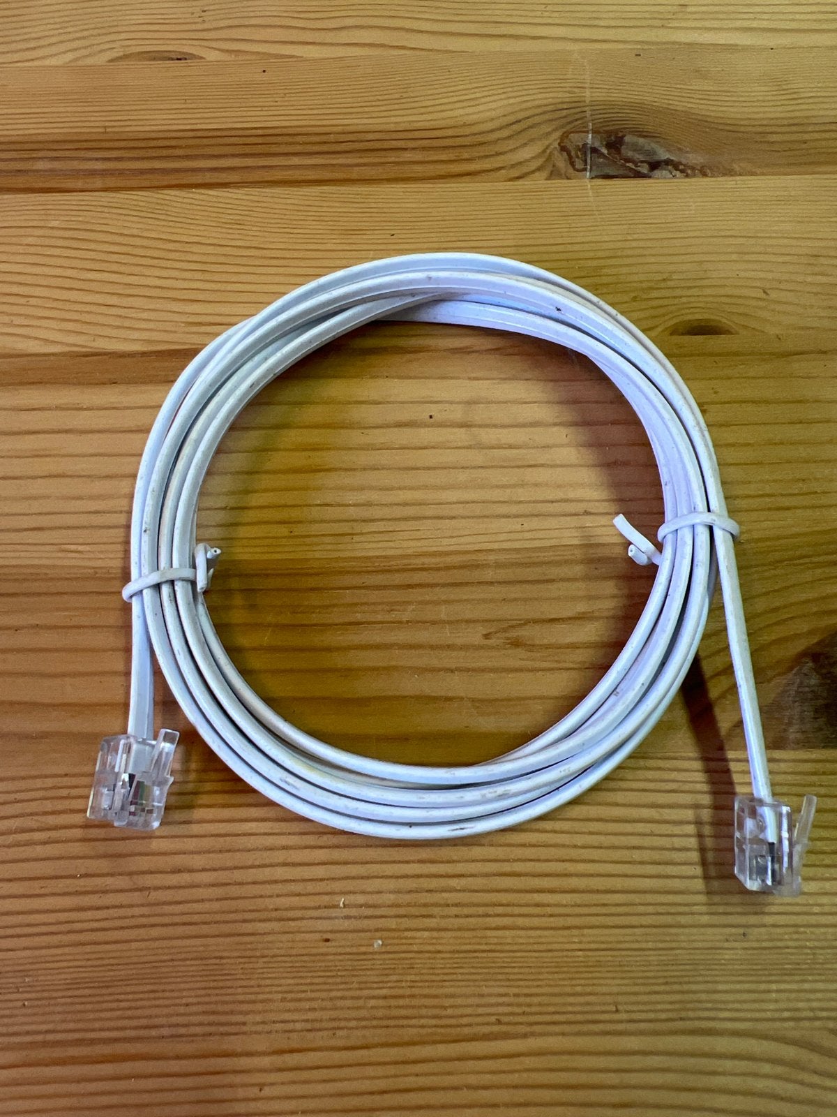 Telefoonkabel / RJ11 kabel - Wit, Ophalen of Verzenden, Gebruikt