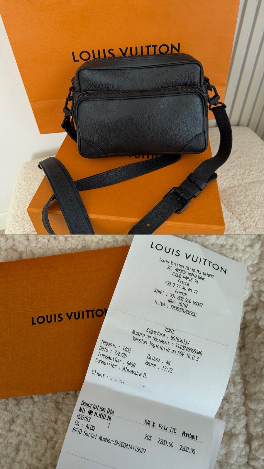 Louis vuitton NEW heren schoudertas, Ophalen, Nieuw, Zwart