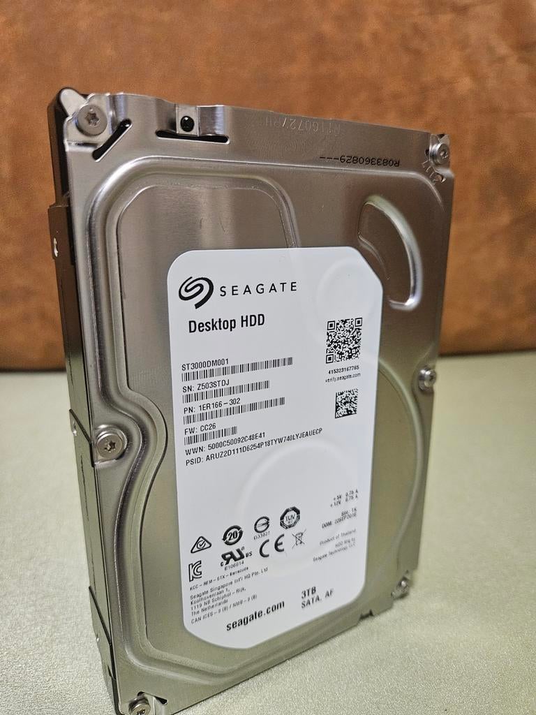 Seagate Desktop HDD 3TB Draaiuren (255-2000), Computers en Software, Harde schijven, Intern, Ophalen of Verzenden, Zo goed als nieuw