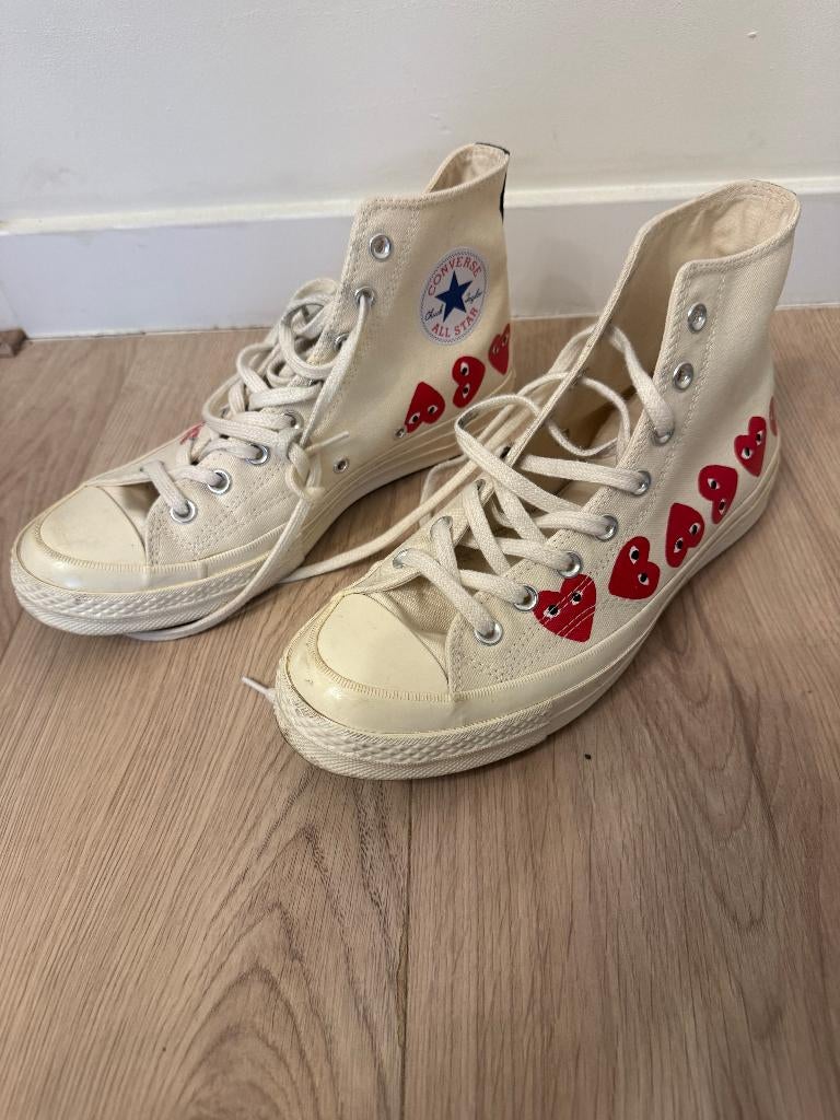 CONVERSE HI COMME DE GARCONS Sneakers, size 8(41.5), Wit, Ophalen of Verzenden, Sneakers of Gympen, Converse All Star