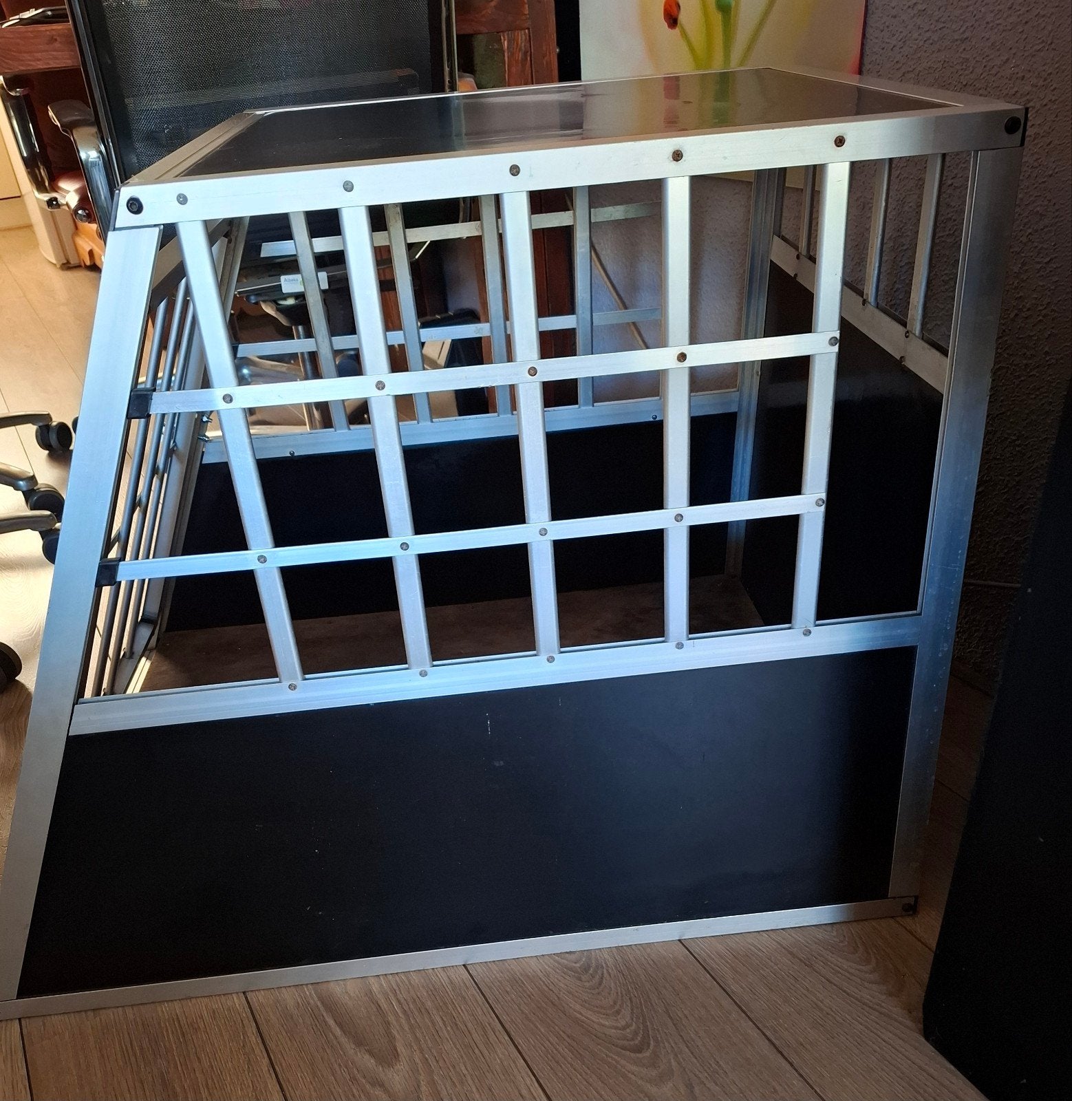 Honden auto bench / Honden transport bench  hout/aluminium, Ophalen, Gebruikt