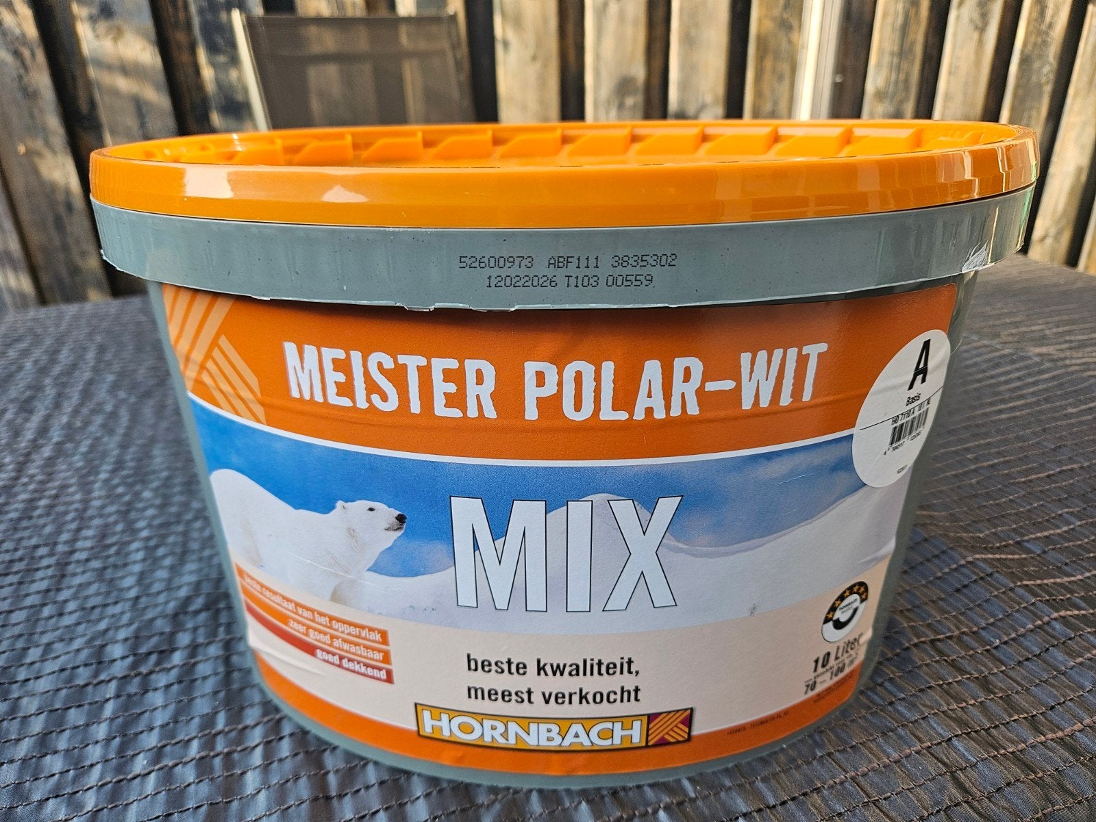 10 liter muurverf Hornbach, kleur Rijks Bruin, Ophalen, Nieuw, Wit