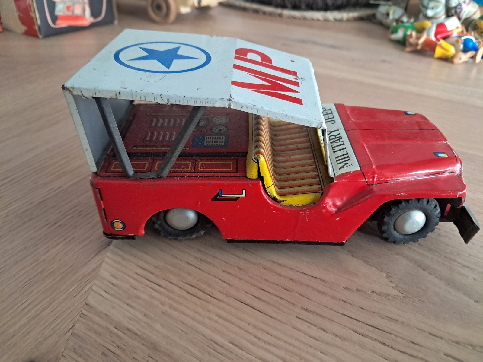 oude blikken jeep, Antiek en Kunst, Ophalen of Verzenden