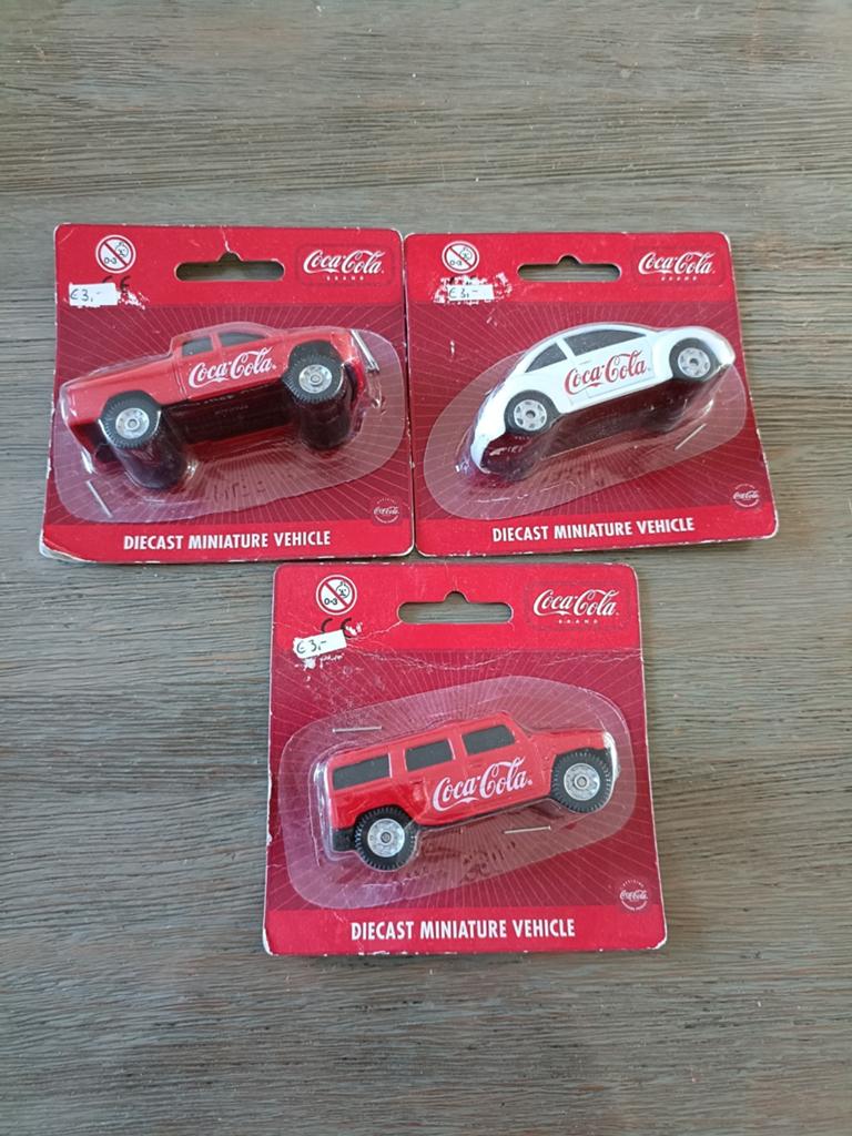 Coca-Cola Miniatuur Auto's - 3 Stuks, S, Auto, R, Nieuw
