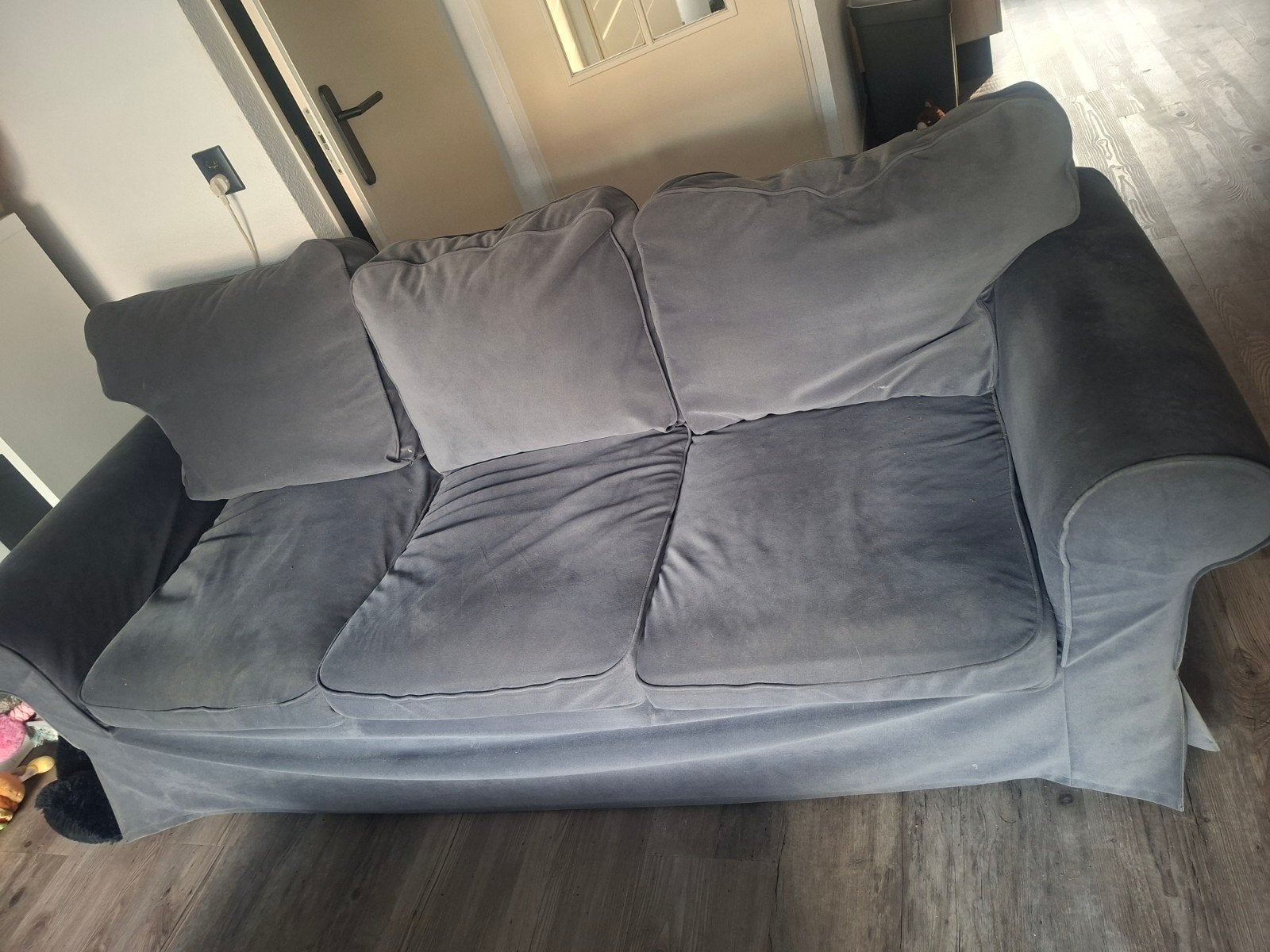 IKEA Ektorp 2- en 3-zits bankstel, Huis en Inrichting, Ophalen, Gebruikt, 75 tot 100 cm, Rechte bank