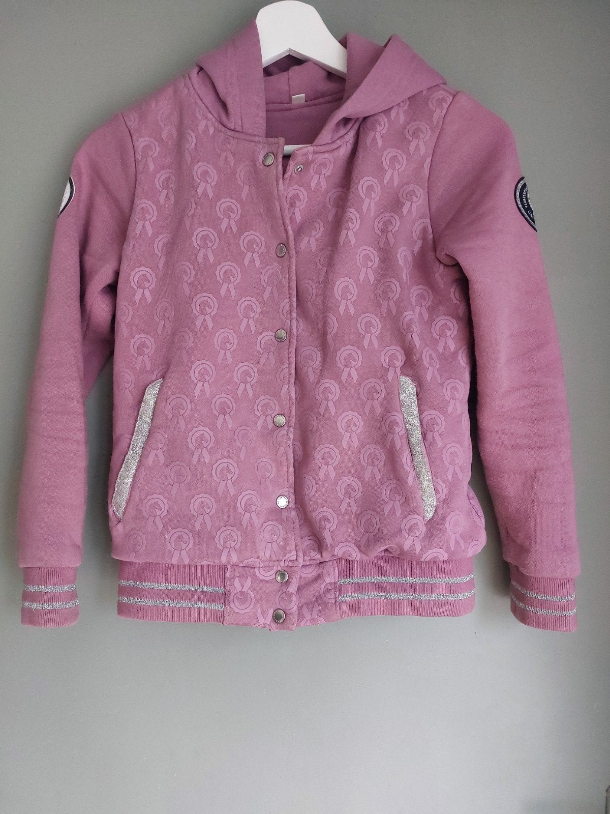 Paardenpraat TV Hoodie vest Roze Maat 152, Ophalen of Verzenden, Gebruikt, Paardenpraat TV, Meisje