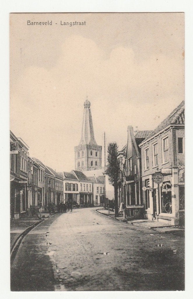 Barneveld - Langstraat (kaart heeft gelopen in 1931), Ophalen of Verzenden, 1920 tot 1940, Gelopen, Gelderland