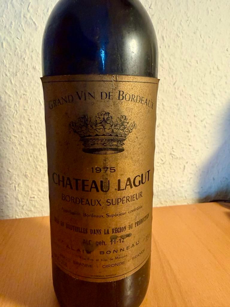 Chateau Lagut Bordeaux Supérieur 1975, Ophalen, Gebruikt, Frankrijk, Rode wijn