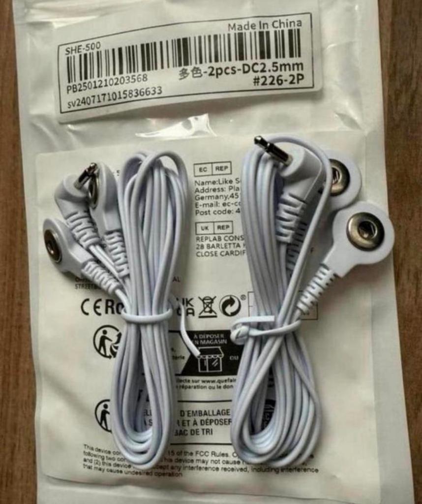 2 weg elektrode kabels voor tens /ems apparaat 2 stuks NIEUW, Ophalen of Verzenden, Nieuw, Overige typen