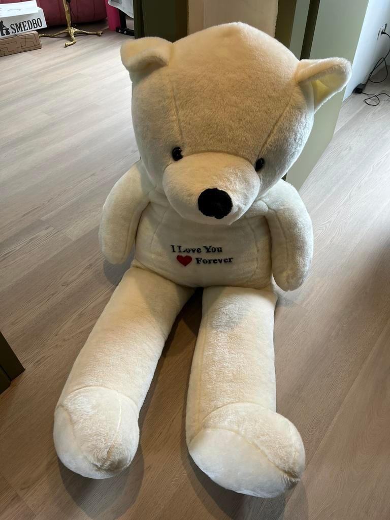 Teddybeer XL 180 cm, Beer, Nieuw, Ophalen of Verzenden, Wit