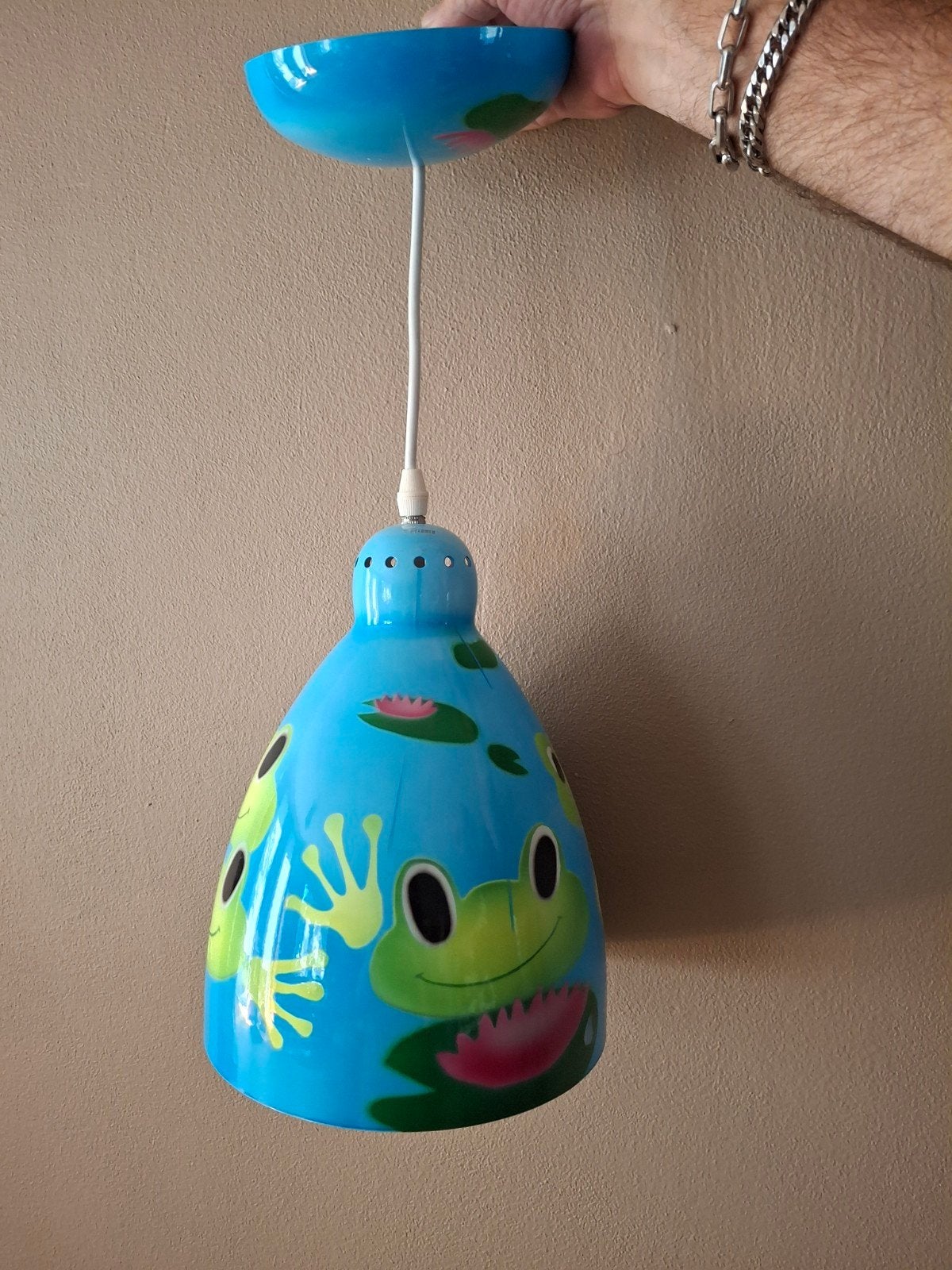 Pylones Hanglamp Kikker Design, Gebruikt, Speels, Kinderkamer, Modern, Metaal, E27 (groot)