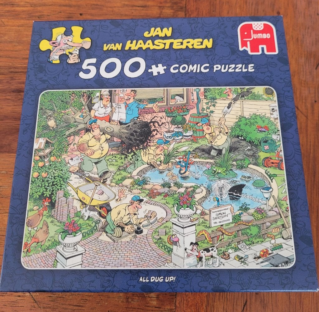 Jan van Haasteren legpuzzel 500 stukjes "All Dug Up", Ophalen of Verzenden, 500 t/m 1500 stukjes, Zo goed als nieuw, Legpuzzel