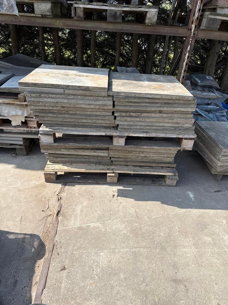 natuursteen spotted bluestone 59 stuks 60/60 21,24m2, Ophalen, Gebruikt, Terrastegels, Natuursteen
