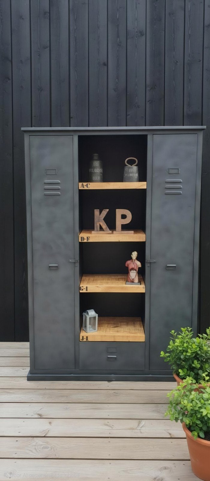 Prachtige nieuw geschilderde lockerkast met planken, 1 of 2 laden, Nieuw, 25 tot 50 cm, 50 tot 100 cm