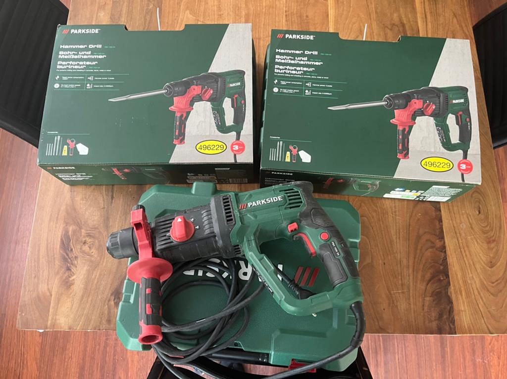 3x Parkside beitel/boorhamer NIEUW /RUILEN, Ophalen of Verzenden, Nieuw, Boormachine