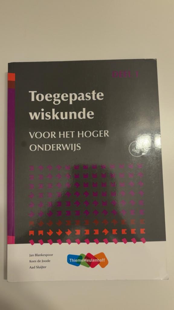 Toegepaste wiskunde voor het hoger onderwijs. In topstaat, Ophalen of Verzenden, Zo goed als nieuw, Overige onderwerpen