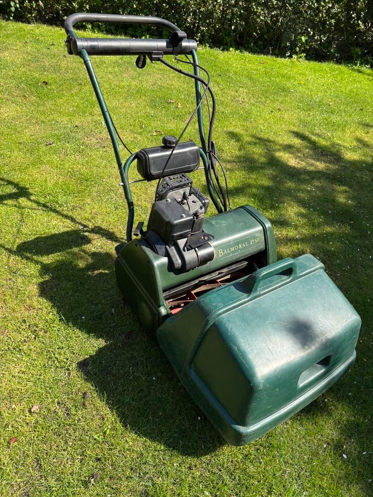 Atco Balmoral 17SE motor kooimaaier, mmaibreedte 43 cm, Ophalen, Gebruikt, Opvangbak, Benzine-grasmaaier