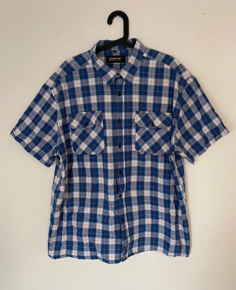 Zomer heren storvik overhemd korte mouw. xxl, Verzenden, Zo goed als nieuw, Meerkleurig, Overige halswijdtes