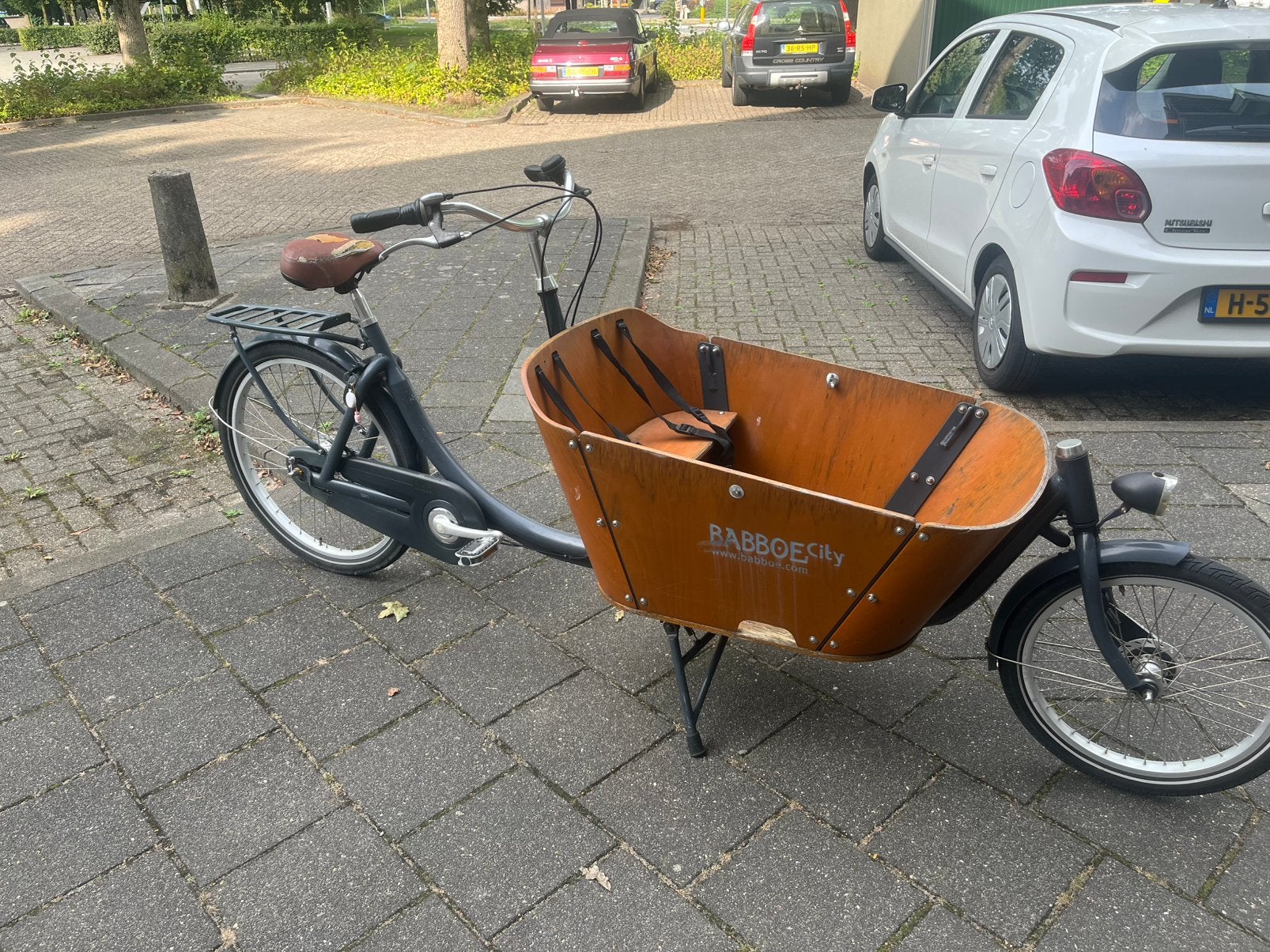 Babboe City bakfiets - Zeer goede staat, Fietsen en Brommers, Zo goed als nieuw, 2 kinderen, Trommelrem, Ophalen