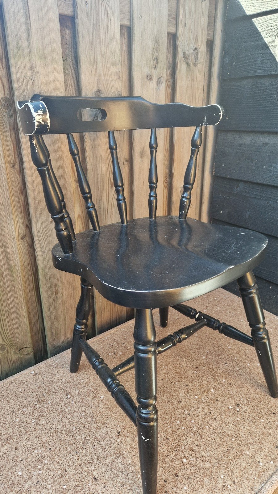 Stevige zwarte cafestoel - opknapper, Ophalen