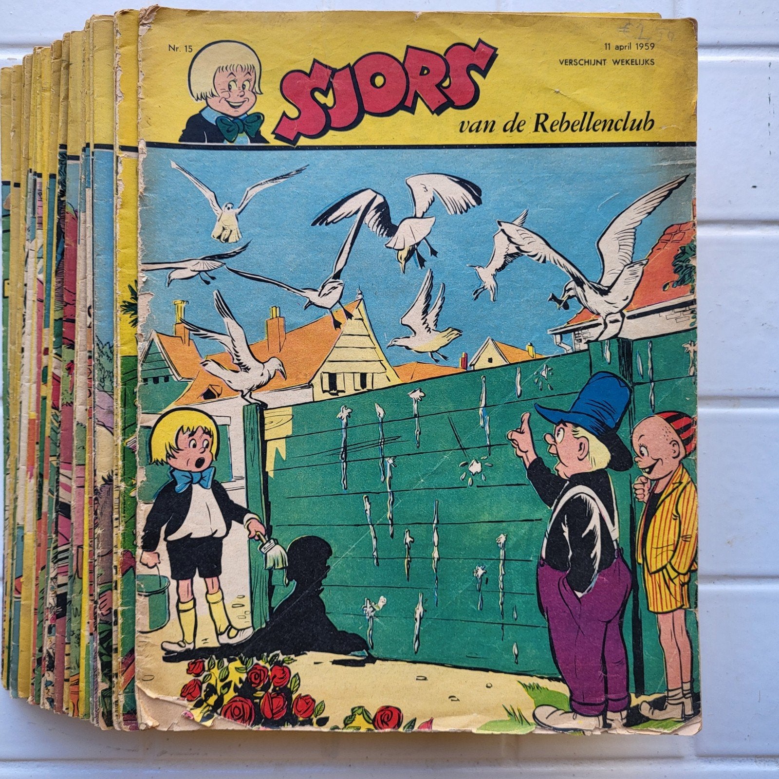 Sjors van de Rebellenclub: 1959 (37 stuks) + 1965 (16 stuk, Meerdere stripboeken, Verzenden, Gelezen
