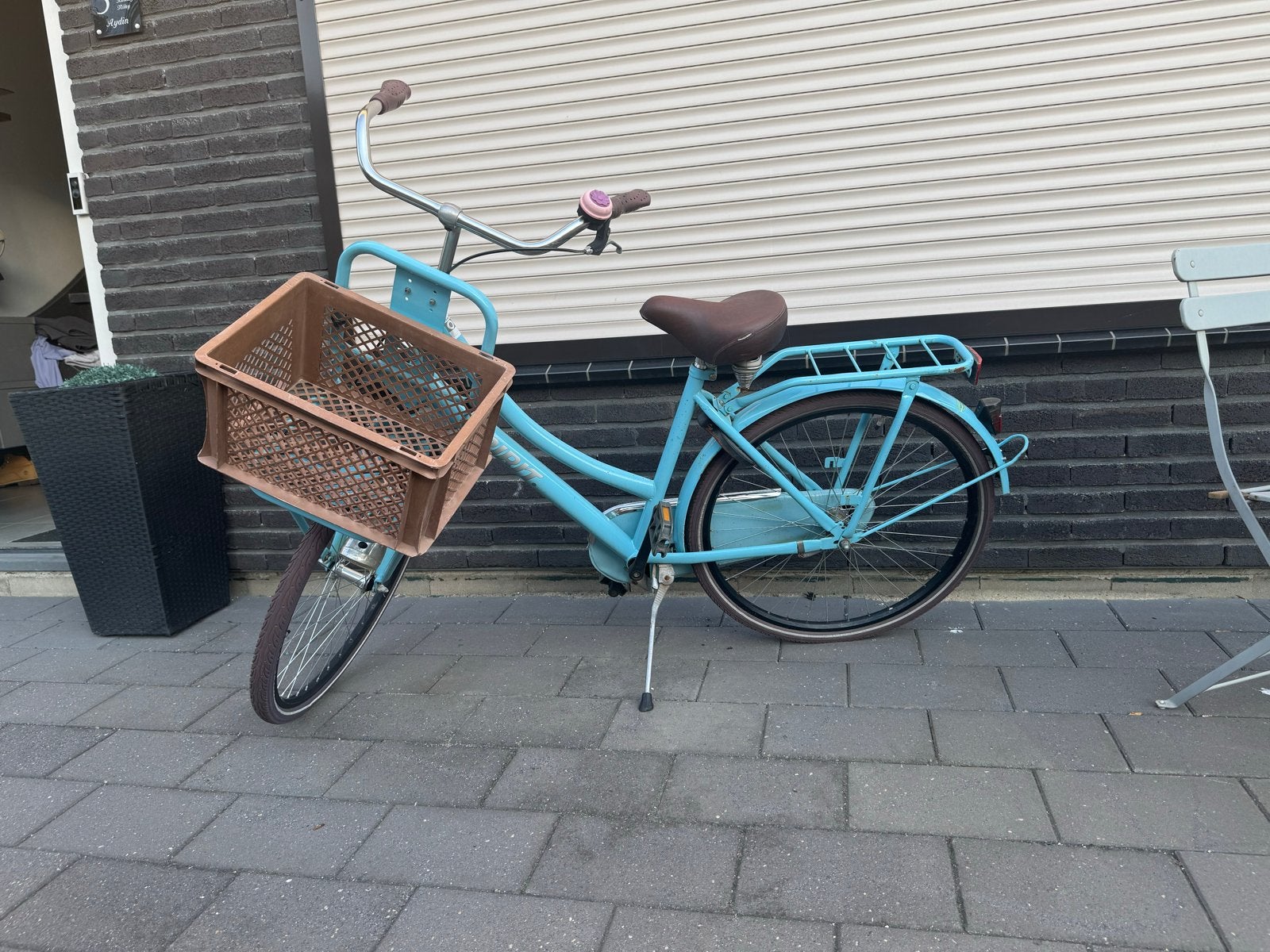Leuke turquoise meisjesfiets met mand, Fietsen en Brommers, Fietsen | Dames | Damesfietsen, Gebruikt, 50 tot 53 cm, Trommelrem