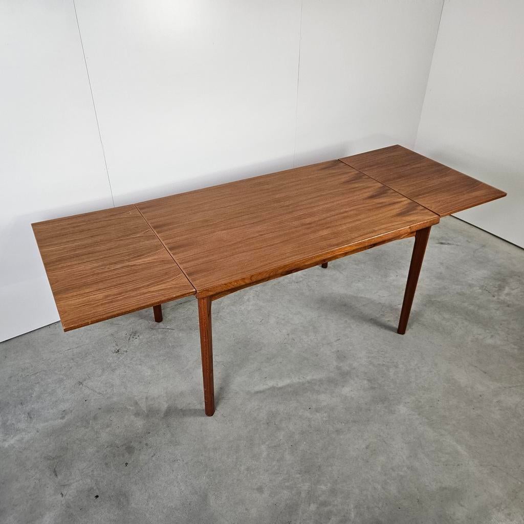 Vintage Deense uitschuifbare eettafel teak, Antiek en Kunst, Antiek | Meubels | Tafels, Ophalen of Verzenden