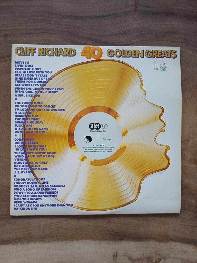 Cliff Richard - 40 golden Greats - Vinyl, Cd's en Dvd's, Ophalen, Zo goed als nieuw