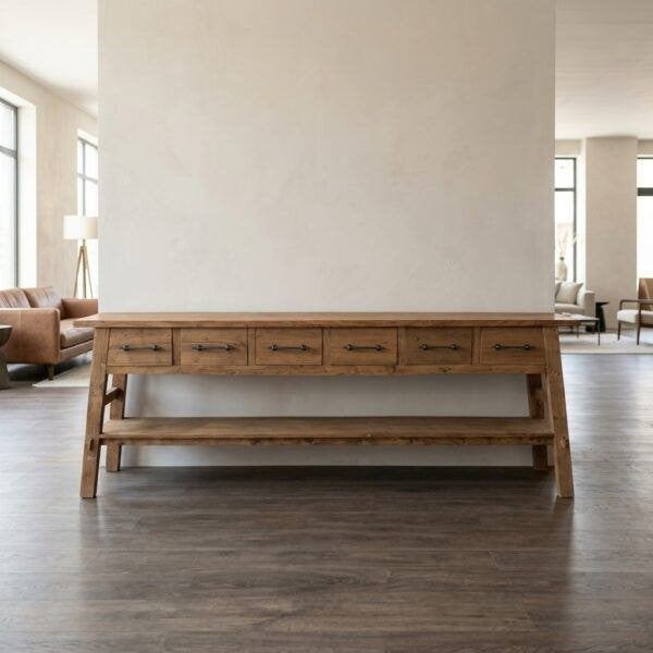 29209 Sidetable Teak 2,40 m, Huis en Inrichting, Ophalen, Teakhout, Nieuw, 200 cm of meer