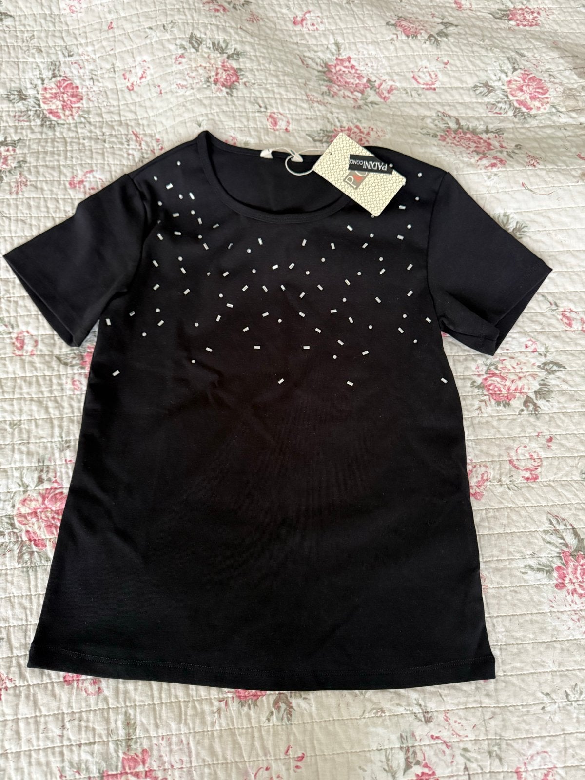 Meisjes T-shirt zwart met glitter, maat S, nieuw, Ophalen of Verzenden, Nieuw, Meisje