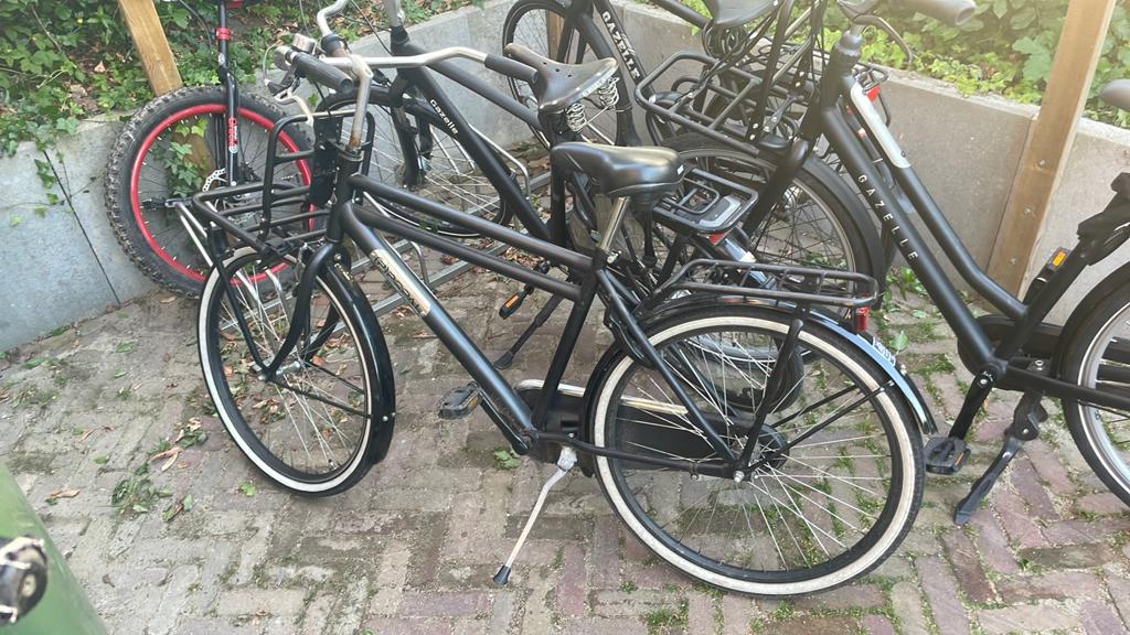 Popal jongensfiets 26 inch, mat zwart, Popal, Trommelrem, Ophalen, 26 inch of meer