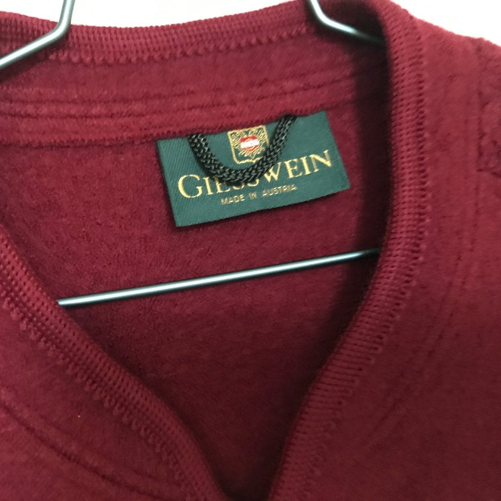 Giesswein wollen jas maat L- XL rood, Verzenden, Zo goed als nieuw, Maat 46/48 (XL) of groter, Rood
