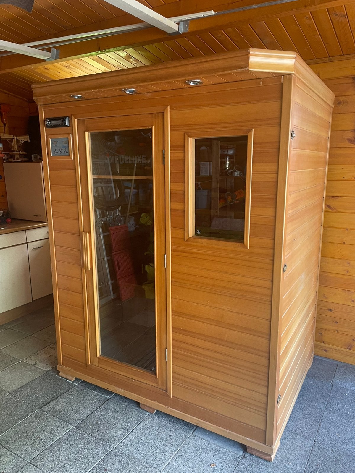 2/3 persoons infrarood sauna Homedeluxe, Ophalen, Gebruikt, Complete sauna