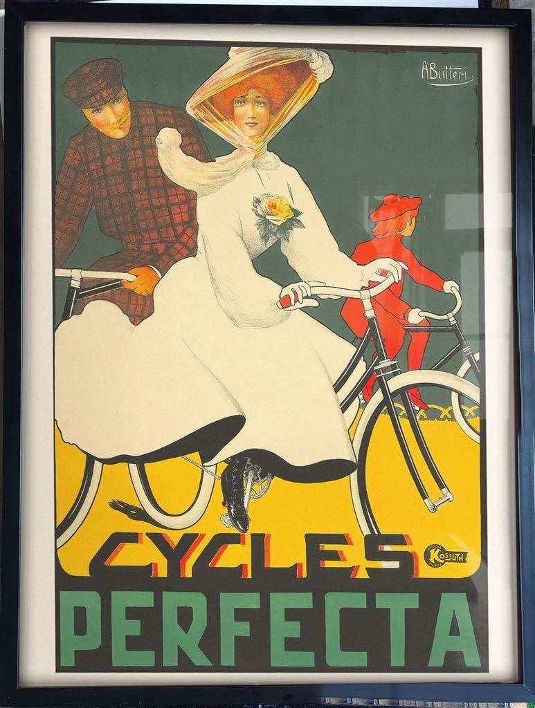CYCLES PERFECTA Fiets Reclame Art Nouveau affiche poster, Verzenden, Nieuw, A1 t/m A3, Film en Tv