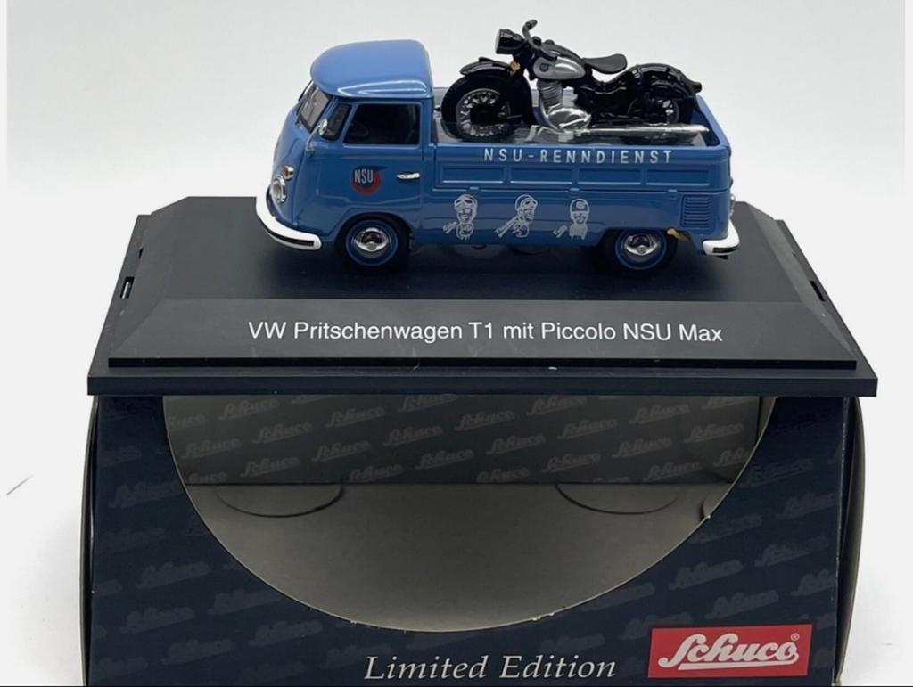 Vw T1 Pritschenwagen mit piccolo 1:43, Ophalen of Verzenden, Nieuw, Auto, Schuco
