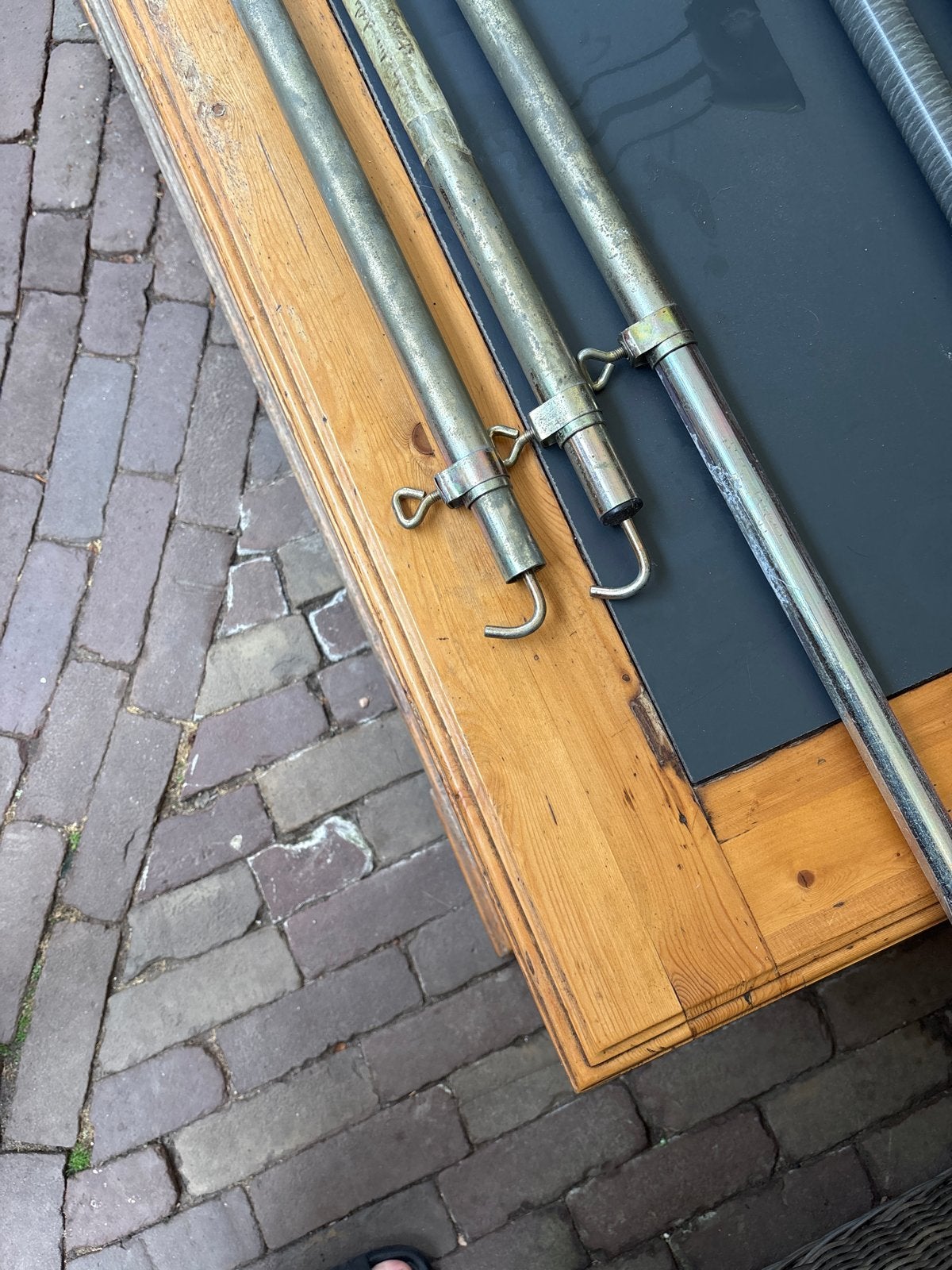 3 tarpstokken, Caravans en Kamperen, Ophalen, Gebruikt