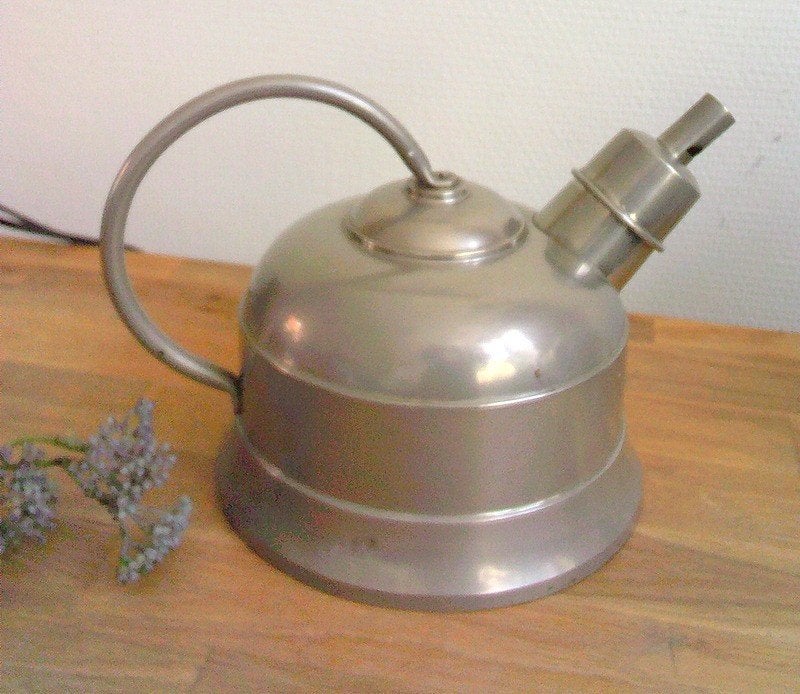 VINTAGE fluitketel zilverkleurig fluit werkt!, Ophalen of Verzenden